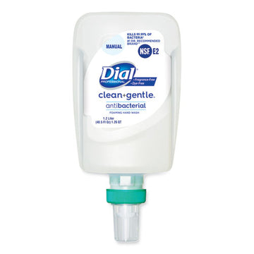 Dial® Professional Clean+gentle Antibacterial Foaming Hand Wash Refill For Fit Manual Dispenser, Fragrance Free, 1.2 L, 3-carton freeshipping - TVN Wholesale